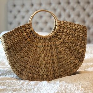 Zara Straw Bag With Rounded Handles